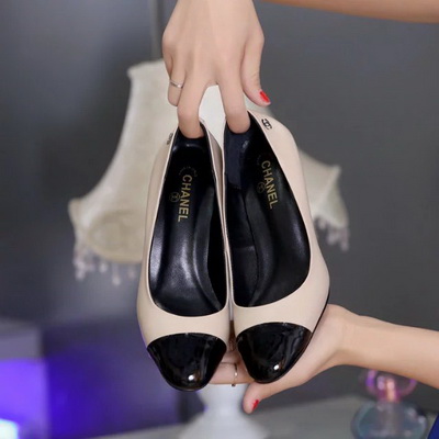 CHANEL Shallow mouth kitten heel Shoes Women--008